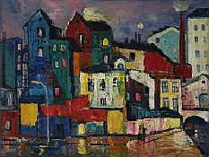 Abend am Fleet, 60x80 gesch�rft2