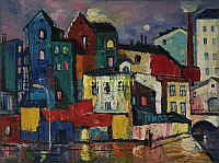 Abend am Fleet, 60x80 gesch�rft1